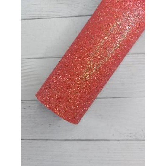 Глиттерный фоамиран 2 мм  20*30 см перламутровый цв. красный, цена за лист